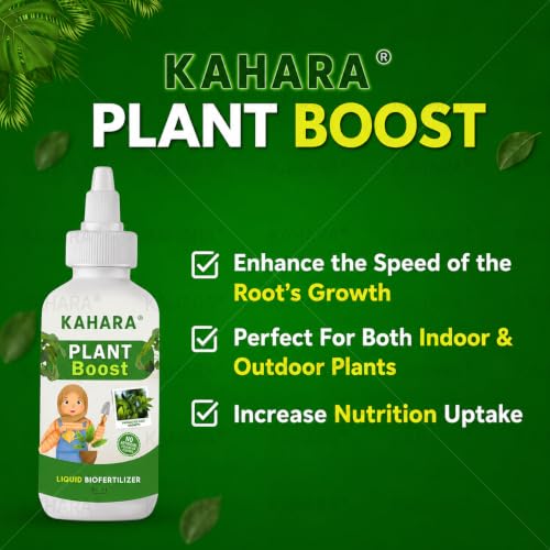 Image of Kahara Plant Boost Liquid Biofertilizer (2 x 50ml) - Fast Rooting Growth Enhancer | Promotes Photosynthesis, Strengthens Roots & Improves Plant Health | Ideal for Flowers,Vegetables,Herbs (2 BOTTLES)