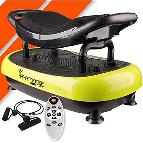 Bonplus BP | Plataforma Vibratoria con Asiento | Fitness | para Adelgazar | Tonificador de músculo | Potencia por 3000 el Entrenamiento | Entrenamiento de Core | Incluye Bandas Tensoras Cover
