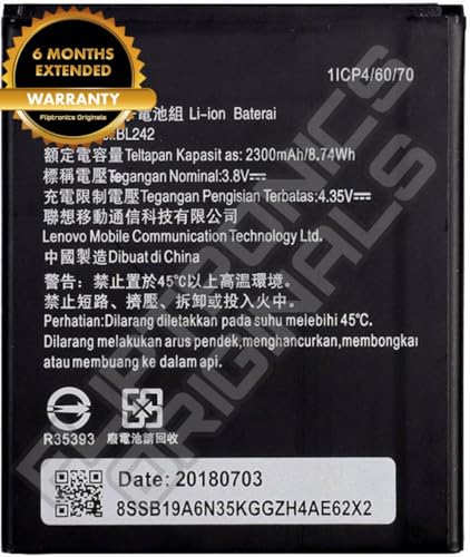 Image of BL242 Battery for Lenovo A6000 / K3 / K30-W / A3860 / A3580 / A3900 / A6010 Battrey with 6 Month Warranty****(Z277)