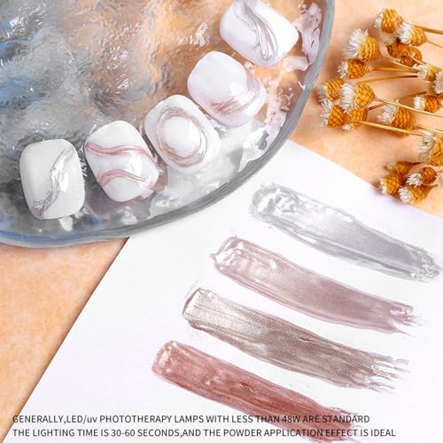 para Moldagem Em pó para Espelho Profissional para Unhas Em pó Com, Gel para Unhas, Gel para Pontas