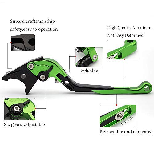 FXCNC Klappbare & Verstellbare Brems-/Kupplungshebel Aus Alu, Für Ninja 400R 2011, Ninja 650R, ER-6F/ER-6N (2009-2016)