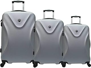 Mala De Viagem Abs 360º Prata - Kit Com 3 Unidade(S) Mala De Viagem Abs Yins0|#Yins Unisex-Adult Prata P/M/G
