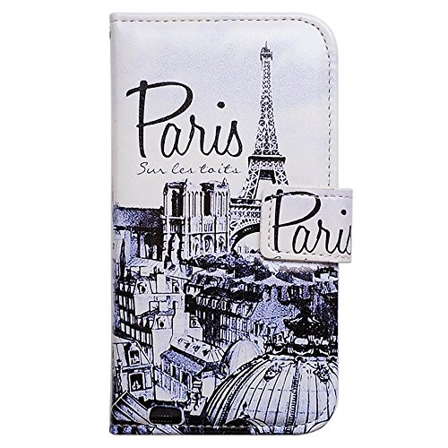 Bfun Packing Bcov Retro Paris Card Slot Leather Wallet Case Cover For Samsung Galaxy S7 Edge #TOP1