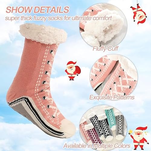 Ultra-Thick Cashmere Slipper Home Socks, Toselfwith Ultra-Thick Cashmere Slipper, Non-slip slipper Socks for Women4