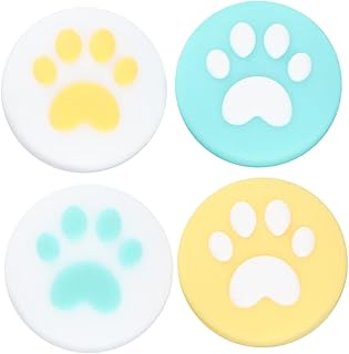 CIYODO 4 Pçs Interruptor De Botão De Pressão Garra De Gato Aperto De Polegar Capa De Silicone Macio Capa De Controlador Tampas De Proteção De Joystick Tampa De Botão De Aperto De