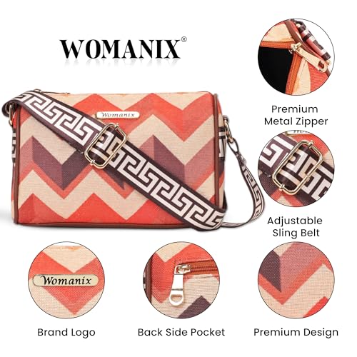 Image of Womanix Crossbody Sling Bag for daily use, shoulder sling Bag with Ajustable Strap, Small Trendy Sling Crossbody Bag, party sling, casual, travell