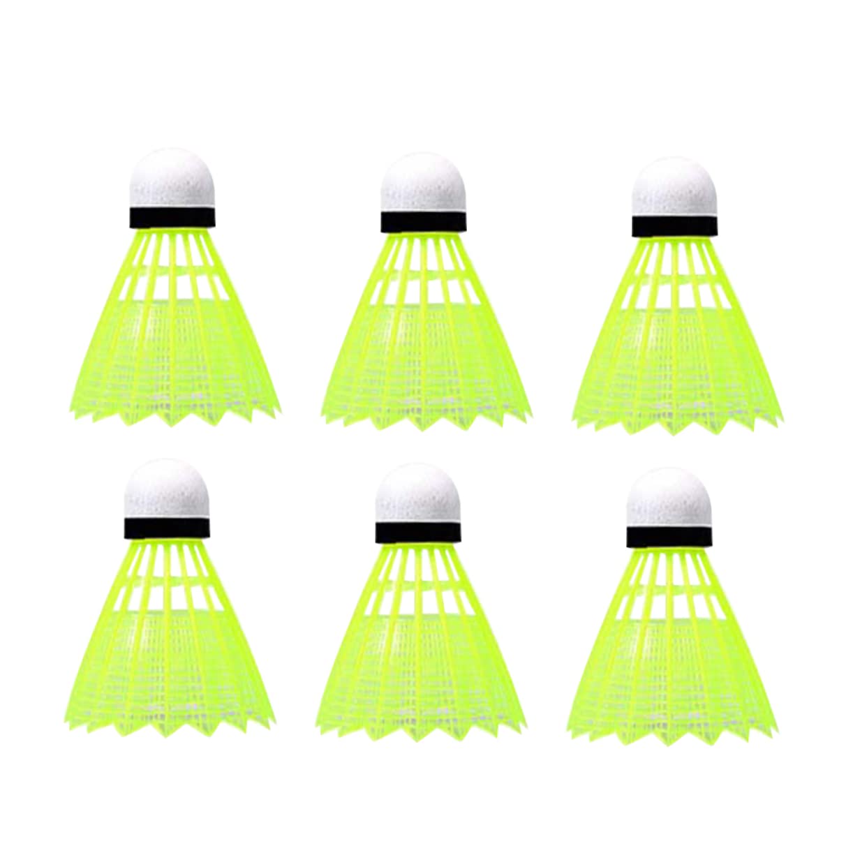 BCOATH Badminton Shuttlecocks for Boys and Girls 6pcs Nylon Outdoor Shuttlecocks Sports Balls Round Cork Tips Perfect for School Fitness Family Games