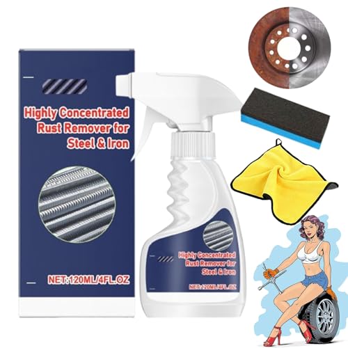 Highly Concentrated Steel Rust Remover, Multipurpose Rust Remover Spray for