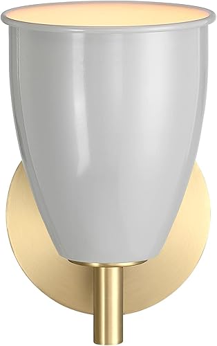 Miniatura 5 de DESIGNERS FOUNTAIN Biba D287M-WS-BG - Aplique de pared (8.0 in), color dorado cepillado