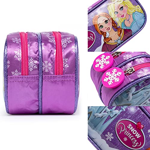 Kit Bolsa Mochila Escolar Spector Princesas do Gelo Mochila de Rodinha Lantejoulas+ Lancheira+ Estojo Reforçada 6 51w0gWcQHBL