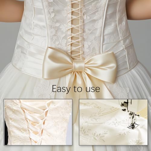 Adjustable Fit Satin Corset Back Kit Women's Wedding Dress Corset Kit Loops Fit Lace up for Prom Form Dress4