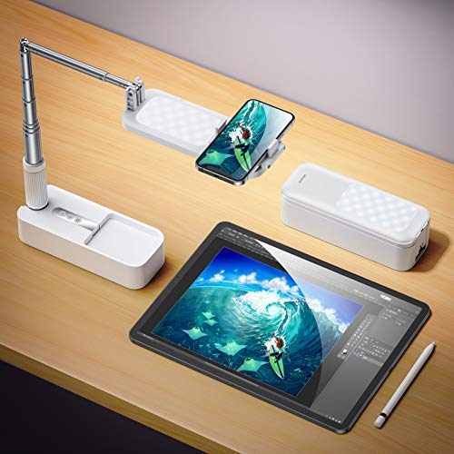 Anel de luz portátil para selfie, mini LED para mesa de 3200-5500K com bateria de 1000 mAh para tran