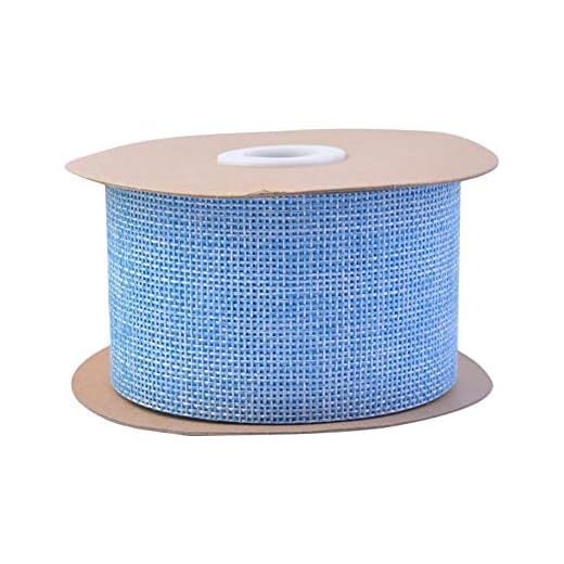 Tonpot - Cinta de Yute para decoración de Boda, artesanía, decoración de Ramo de Flores para Novias, Yute, Azul Claro, 10 m