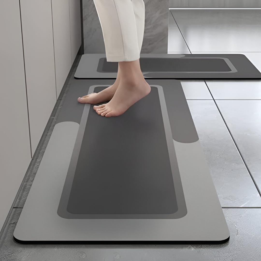 Kitchen Floor Mat Set for Sink Area, Printed Surface with Non-Slip Rubber Base, Waterproof Design, 2 Pieces (Fresh Kitchen) — Amazon image 10