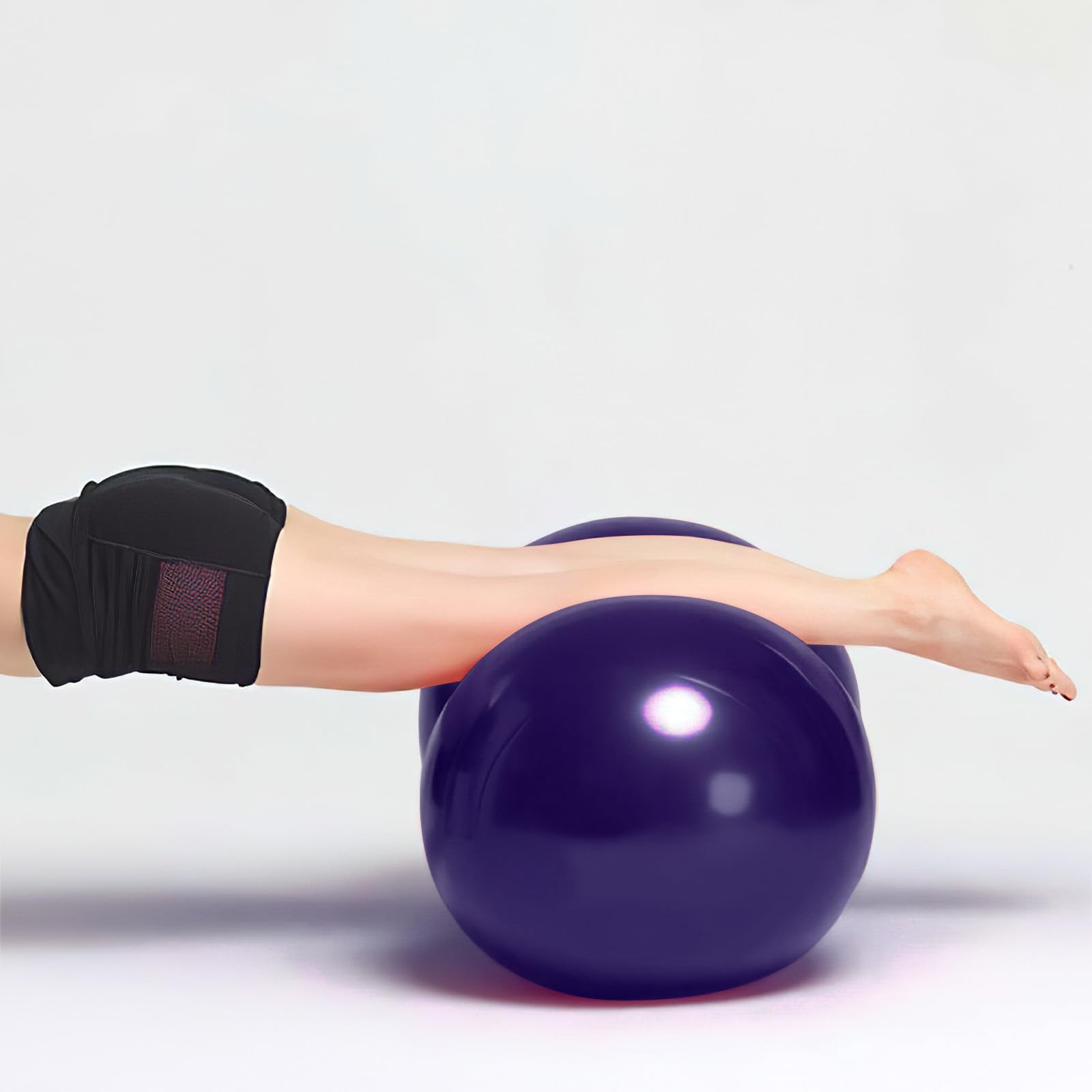 YARNOW Pelota de Yoga Antiexplosión de PVC con Inflador, Forma de Cacahuete, Resistente y Gruesa para Masaje y Ejercicio en Casa o Gimnasio