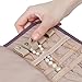 BELALIFE Travel Jewelry Case Organizer, Foldable Storage Roll for Earrings, Necklaces, Rings, Bracelets, Brooches, Purple