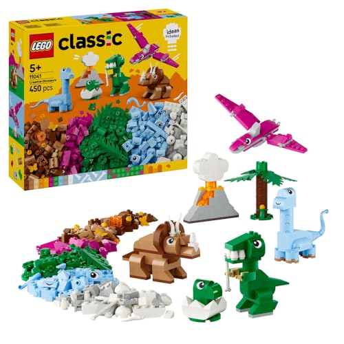 LEGO Classic Creative Dinosaurs 11041 Assorted Brick Building Set Kids Imaginative-Play Models (450 Pieces)