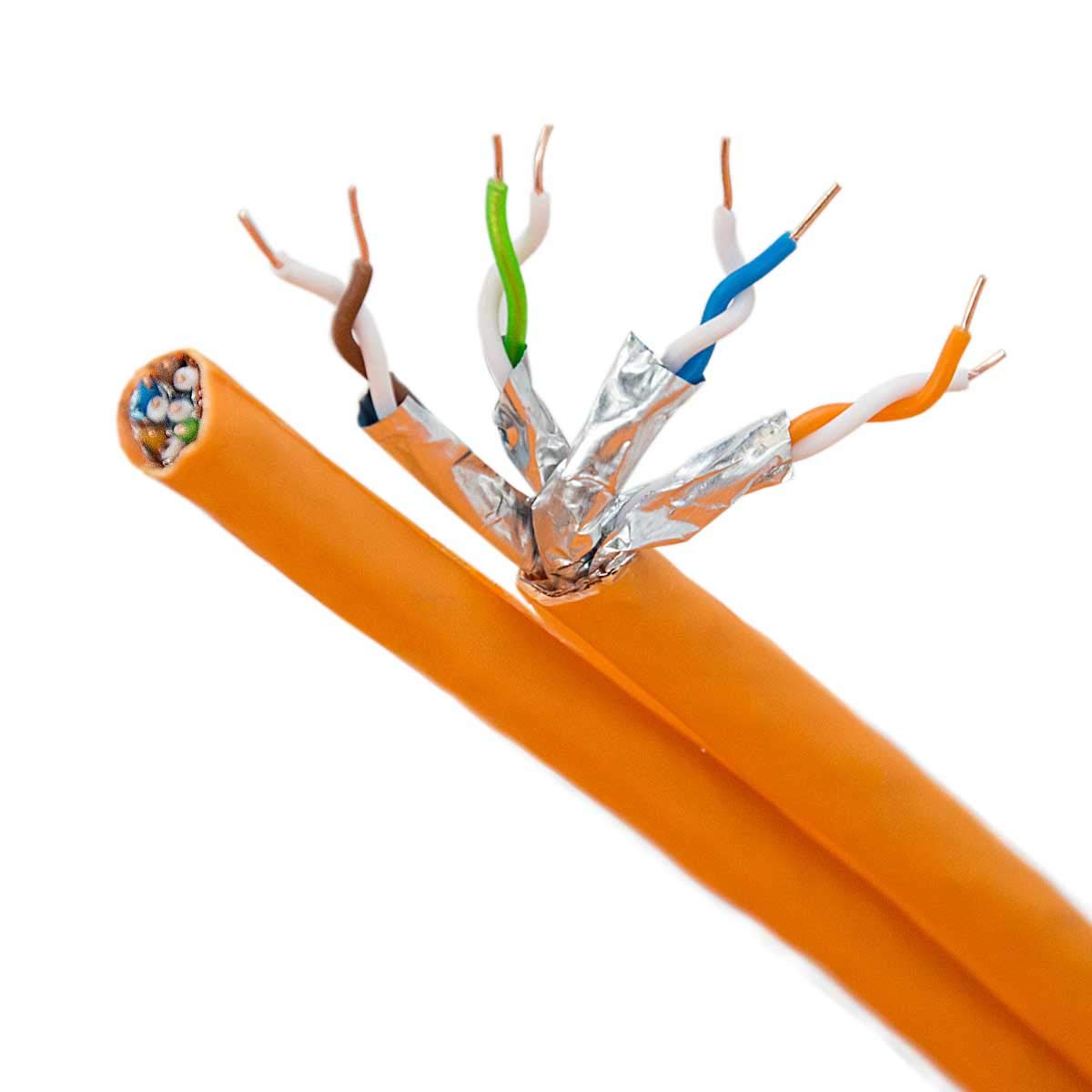Premium X Câble réseau CAT 7 30 m - Câble LAN duplex - Câble en cuivre - Câble de données Ethernet S/FTP PiMF PoE Eca Kat7 - Câble d'installation pour une pose sans effort