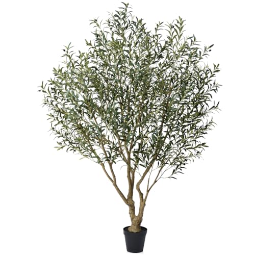 Verinatural Olive Tree Artificial Indoor 8ft - UV Resistant Large Fake Plants - Realistic Faux Olive...