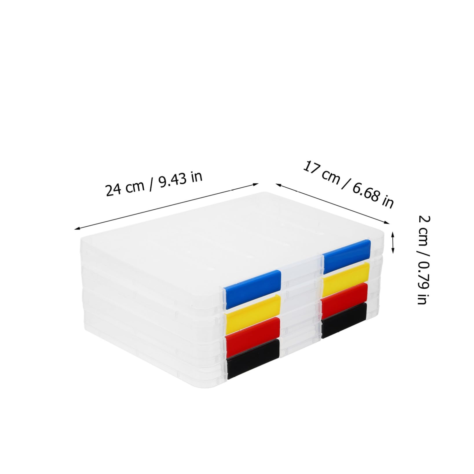 Transparente Aktenbox aus Kunststoff, 4 Stück für Schreibtisch