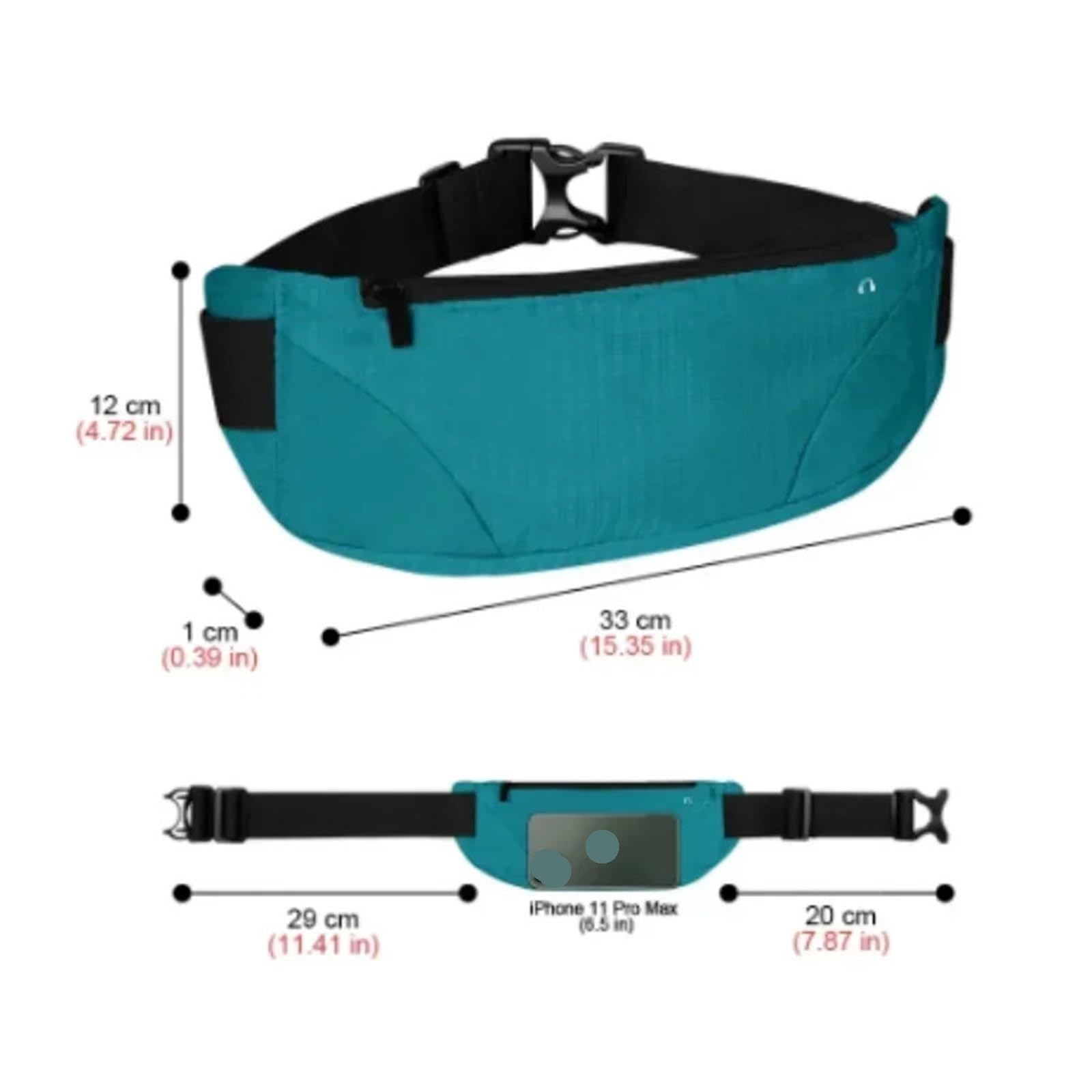1PC Fanny Packs Femmes Hommes Sac de Course Taille Pack Hanche Bum Ceinture Sport léger imperméable Respirant téléphone Pochette Toile pour Cyclisme, Gym, Balade(Blue)