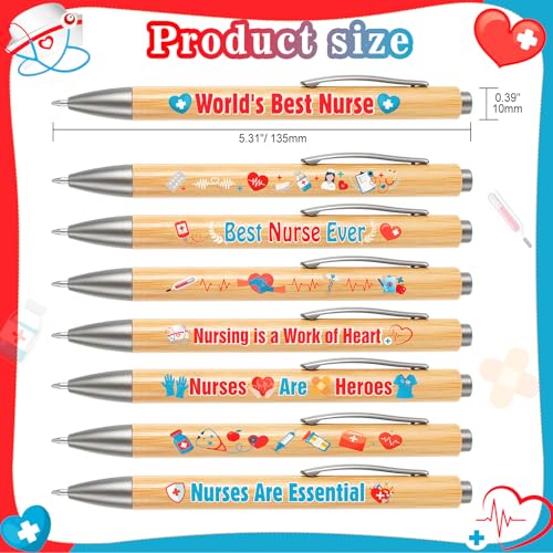 Image of HOWAF Nurses Week Gifts Bulk 2025 Nurse Pens Nurse Notebook Set, Thank You Nurses Gift Notepads Ballpoint Pens Bulk for Nurse Day Gifts Supplies RN Themed Gifts Nursing Grad Gifts