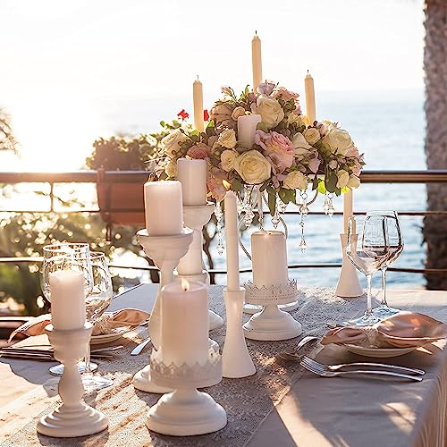 Image of Irenare 4 Pcs White and Silver Tablecloth and Sequin Table Runner Set Polka Dots Confetti Table Cover Dining Plastic Tablecloths Glitter Decorations for Birthday Wedding Anniversary Party Supplies