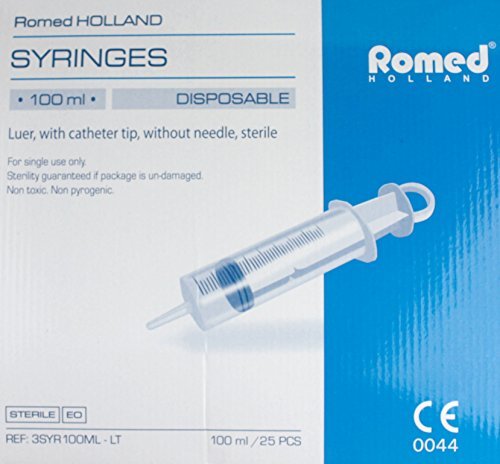Blasenspritzen Einmalspritzen steril Katheterspritzen Wundspritze von Romed Top(Menge: 10 Stück,100 ml) Cover