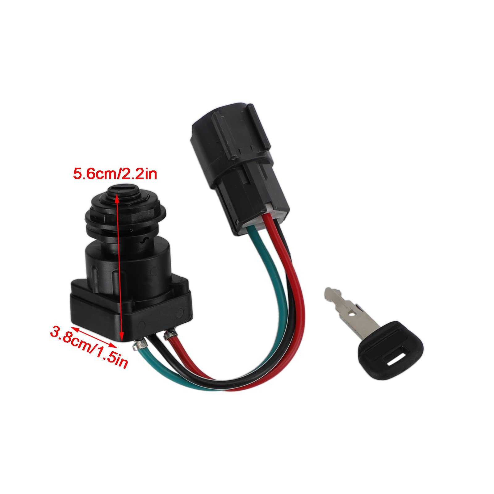 Topteng Ignition Switch RC411-53964 HRC40-53960 adapté pour Kubota Excavator(KX Series) KX91 KX161 KX41 KX080 KX121 KX71, adapté pour Kubota Excavator(U Series) U45 U15 U25 U35