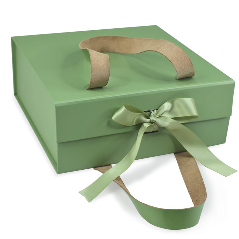 See full amazon price history chart for RBS® - Medium Luxury Leather Handle Gift Box (26 x 26 x 8cm) Gift Boxes For Packaging with Ribbon Closure Gift Packing Box Holds up to 8kg gift boxes for gifting Multipurpose Gift Box (Green Leather) RBS® - Medium Luxury Leather Handle Gift Box (26 x 26 x 8cm) Gift Boxes For Packaging with Ribbon Closure Gift Packing Box Holds up to 8kg gift boxes for gifting Multipurpose Gift Box (Green Leather) (B0D2XN3D6K) Amazon Price History, Amazon Price Tracker