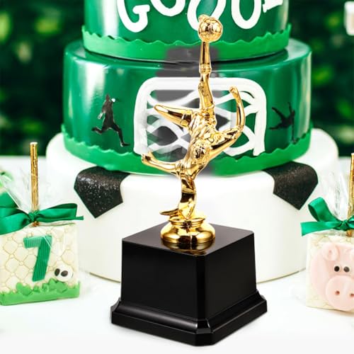 INOOMP 2 Peças Troféu De Prêmio De Futebol Troféu De Futebol Dourado Troféu De Campeão Esportivo Par
