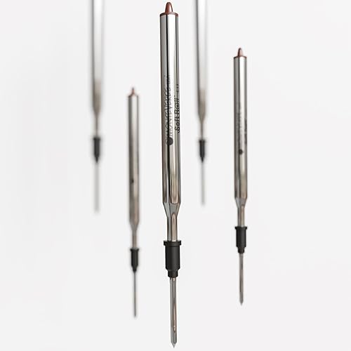 Miniatura 6 de Monteverde USA Soft - Recambios de bolígrafo para adaptarse a bolígrafos Lamy, tinta marrón, punta media, escritura suave y única, paquete de 2