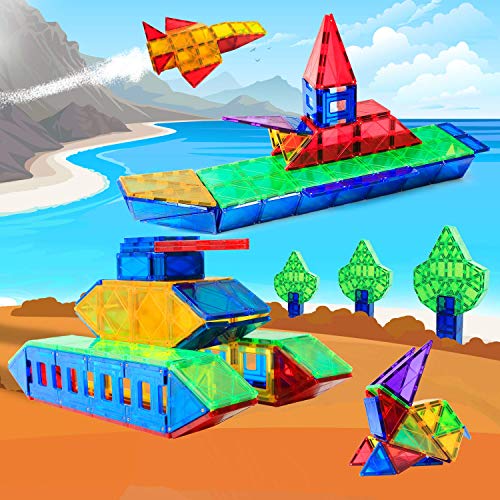 Magblock 120 PCS Magnetic Blocks, Magnetic Tiles Building Blocks for Kids Toys丨Magnet Toys Set 3D Building Blocks for Toddler Boys and Girls