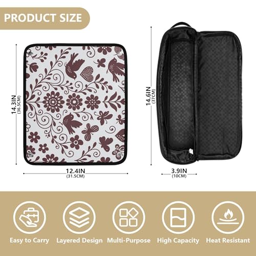 Bolso de viaje para plancha de pelo con estera resistente al calor miniatura 4