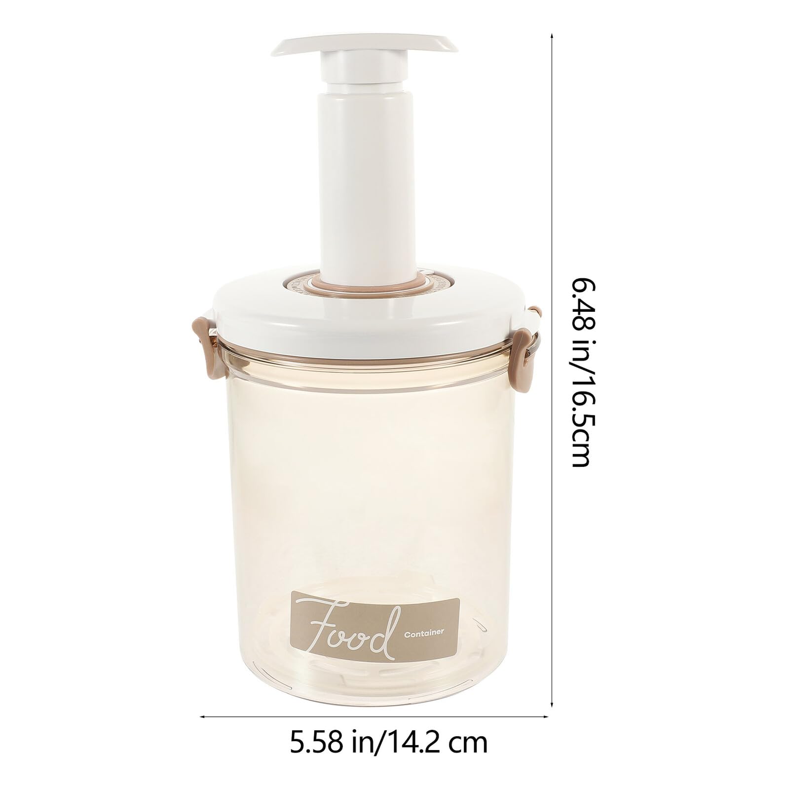 Contenitore Sottovuoto per Alimenti 1, 45l Beige in Plastico