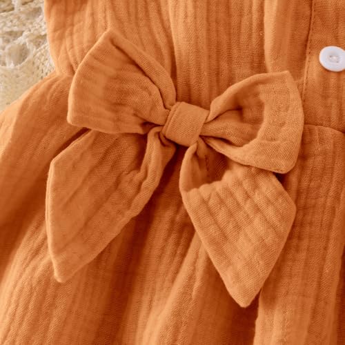 Image of Toddler Girl Clothes Sleeveless Top Shorts 2Pc Summer Outfit 12M-5T | 100% Cotton, Soft breathable, Double crepe fabric, Adorable bow ruffle pocket design, Perfect for daily wear, birthday, party