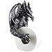 Mythical Winged Dragon Toilet Paper Holder in Metallic Look for Medieval and Gothic Home Decor Bathroom Accessories or Whimsical Fantasy Gifts