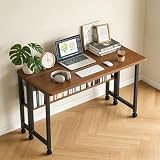 HARRYXUE パソコンデスク 折りたたみデスク 幅80cm×奥行58cm 収納棚付き コンパクト 省スペース 木製 学習机 勉強机 北欧風 desk ワークデスク 在宅勤務 テレワーク シンプル おしゃれ 多機能テーブル 簡単組立...