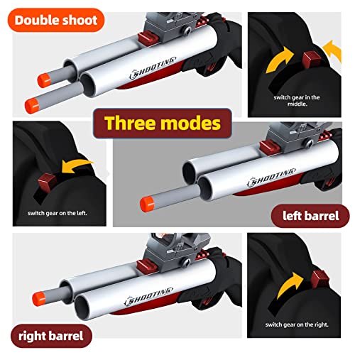 Tovol Zerky Double Barrel Toy Foam Blaster Double Shoot Toy Shotgun With Shell Ejection For Kids Age 8 (Red) #TOP5