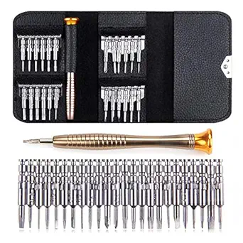 Storin 25 in 1 Precision Screwdriver Set Multi Pocket Repair Tool Kit for Mobiles, Laptops, Electronics