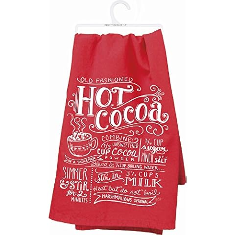 Primitives by Kathy Kitchen Towel, Fabric, Hot Cocoa, 28" Square Cover