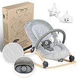 👶 Zertifizierte Qualität: Die Babywippe wurde aus kinderfreundlichen und sicheren Materialien angefertigt. Ihre Funktionalität und Eigenschaften entsprechen der DIN EN 12790:2009-07 Artikel für Säuglinge und Kleinkinder - Kinderliegesitze.