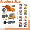 24 Sheets Make Construction Truck Stickers Make A Face Stickers for Kids Toddlers with Construction Truck Freight Car Mixer Truck Crane DIY Craft Sticker Kids Party Favor Supplies Crafts #2