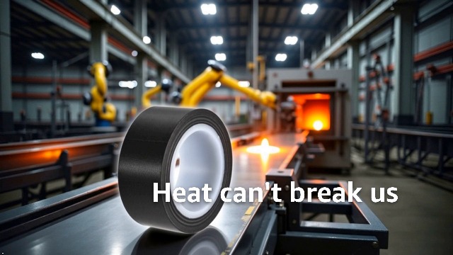 Image of 1Roll Black 1 inch x10m Black PTFE Teflon Tape Nonstick Tape 500℉ High-Temp Fiberglass Adhesive Tape High Temperature Tape Sealing