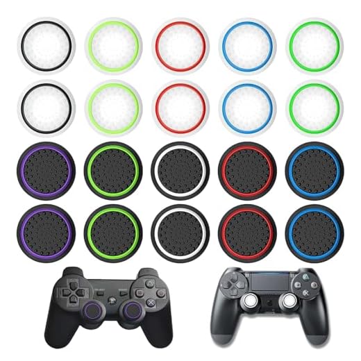 20PCS Tapas Gomas Joystick para PS5/PS4/PS3, Tapas Gomas Joystick para Xbox/Xbox 360/XBOX One SeriesX/S/Xbox Elite, Cubierta Protectora Tapas Palanca Mando, Cubiertas Agarre Mando Silicona