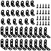 40 Pcs Staffe Angolare, Supporti Angolo Staffa Acciaio Inossidabile, Staffa ad Angolo Retto in, 90 gradi Angolo Retto Staffe a L con 120 Viti per Tavolo, Armadietto, Sedia (Nero)
