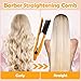 Flat Iron Comb Attachment Clip On,TUMATICLY Comb Attachment for Flat Iron,nimble Comb for Flat Iron,Fit Hair Straightening,ladies Diy, Hairdresser Straightening Comb Attachment.(Black)