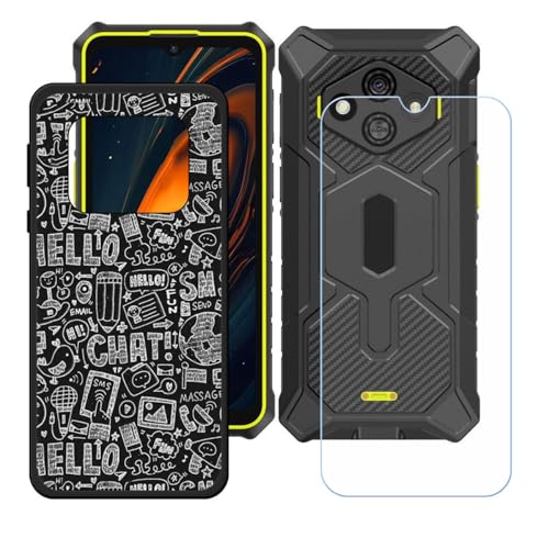 CongJiaLingXi �V���R�[�� �J�o�[�K�p Ulefone RugKing 3 Pro (6.56") + HD �E �����K���X - WZ8