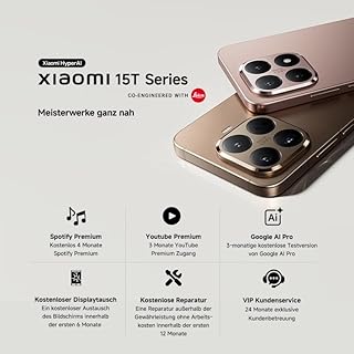 XIAOMI 15T Pro, Smartphone 12+512GB, 6,83" 144Hz augenschonendes Display, MediaTek Dimensity 9400+, 50MP Leica 5X Pro Teleobjektiv, 5500mAh, Titan, 2 Jahre Garentie