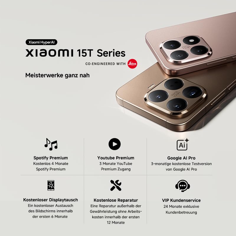 XIAOMI 15T Pro, Smartphone 12+512GB, 6,83" 144Hz augenschonendes Display, MediaTek Dimensity 9400+, 50MP Leica 5X Pro Teleobjektiv, 5500mAh, Schwarz, 2 Jahre Garantie – Bild 3